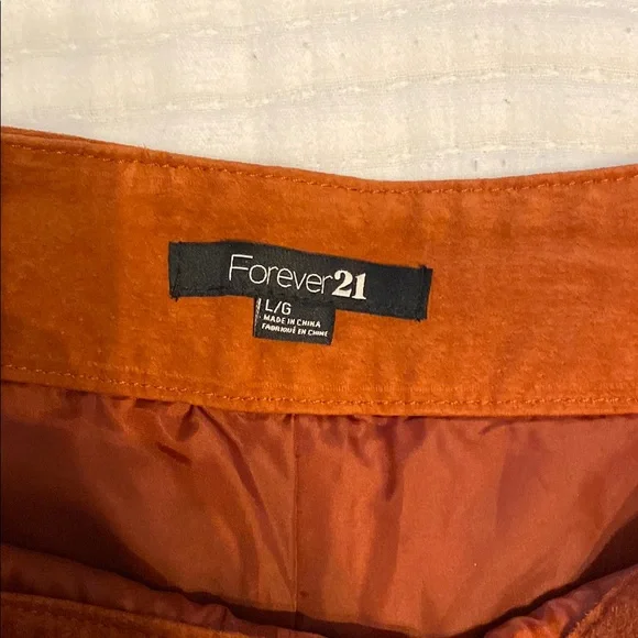 Forever 21 Brown High Waist genuine leather  Shorts - Picture 2 of 4